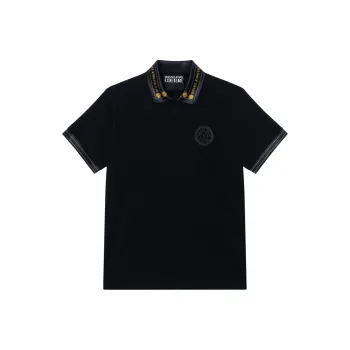 VERSACE JEANS COUTURE Polo Shirts Men Black