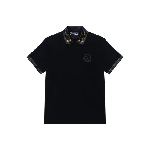 VERSACE JEANS COUTURE Polo Shirts Men Black
