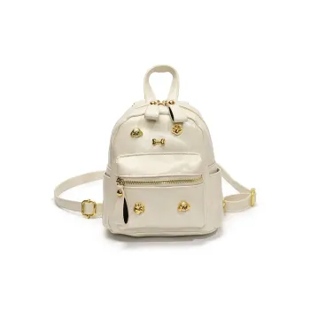 Single Warehouse PU Backpack Women's White/Silver/Black/Brown