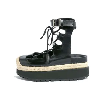 Sacai Ghillie Casual Single Shoes Women's Black