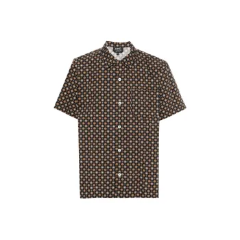 A.P.C Lloyd Geometric pattern Shirt