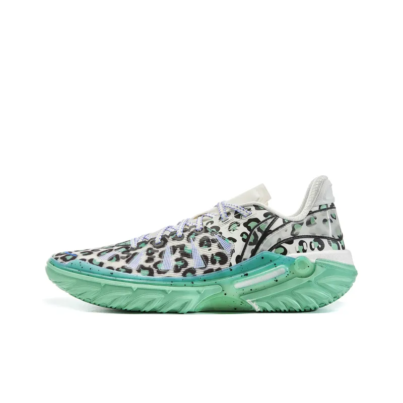 LINING Jie Ao 2 Basketball Shoes Men Low Top White Black Green-0