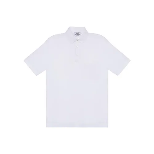 HERMES Polo Shirts Men White