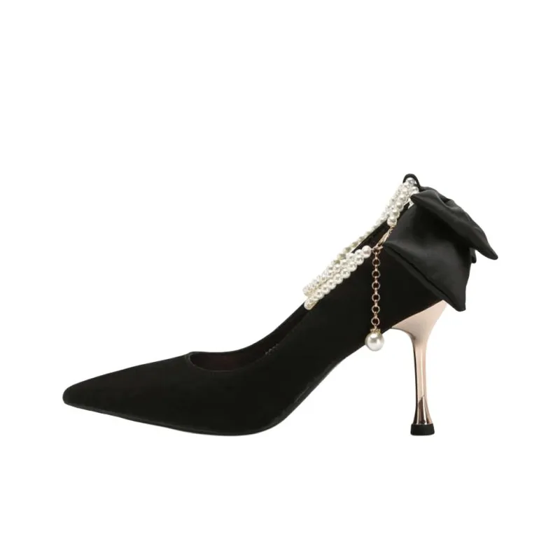 Than Than Me Slim Heel High Heels Women's-5