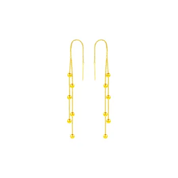 Lao Feng Xiang 18K Gold Drop Earrings Women's