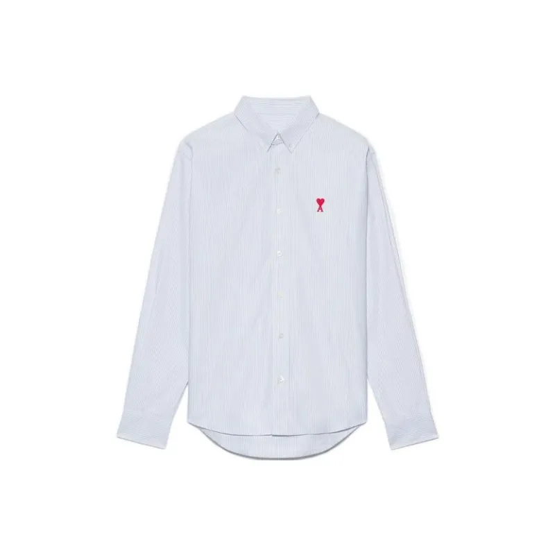 AMIPARIS Paris Ami De Coeur Buttoned Striped Shirt-0