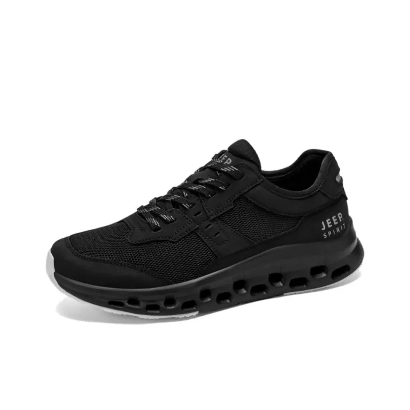 JEEP SPIRIT Running Shoes Men Low Top Graphite Black-1