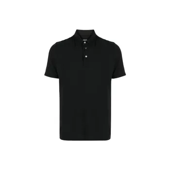 FEDELI Short sleeved Cotton Polo Shirt