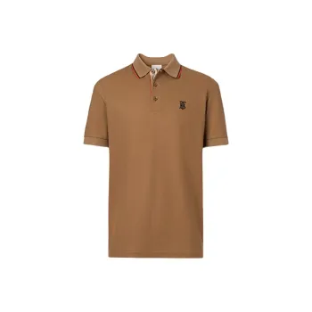 Burberry Polo Shirts Men Warm Brown
