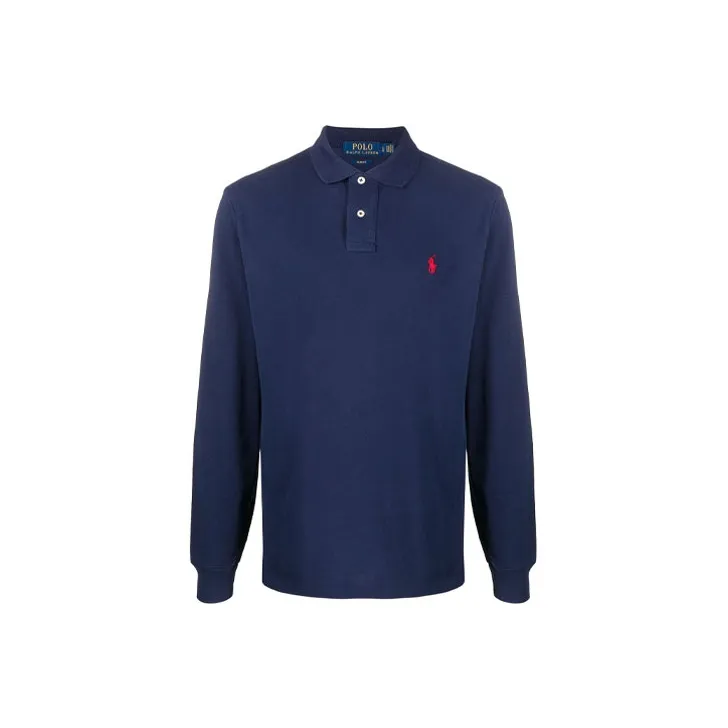 Polo Ralph Lauren Pony Embroidered Long Sleeved Polo Shirt-0