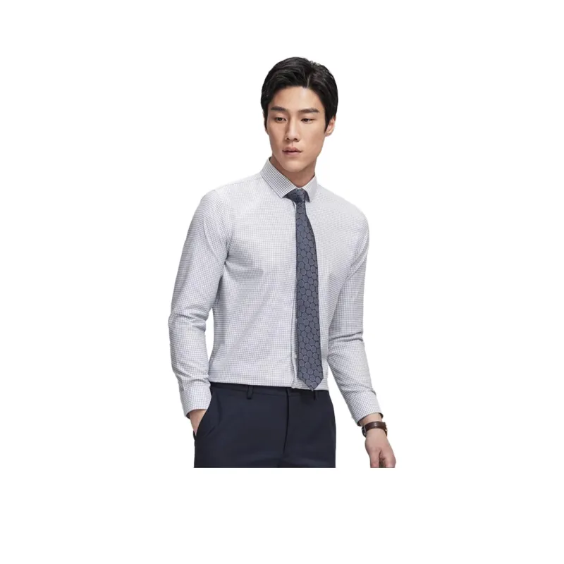 GOLDLION Shirt Men's Gray Plaid-0