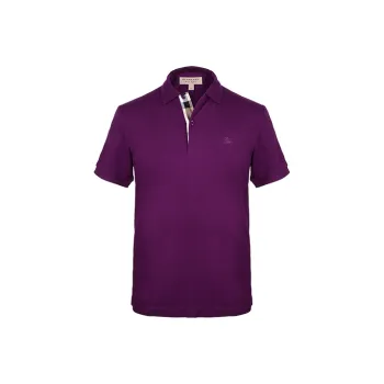 Burberry Polo Shirts Men Purple