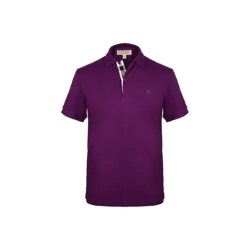 Burberry Polo Shirts Men Purple