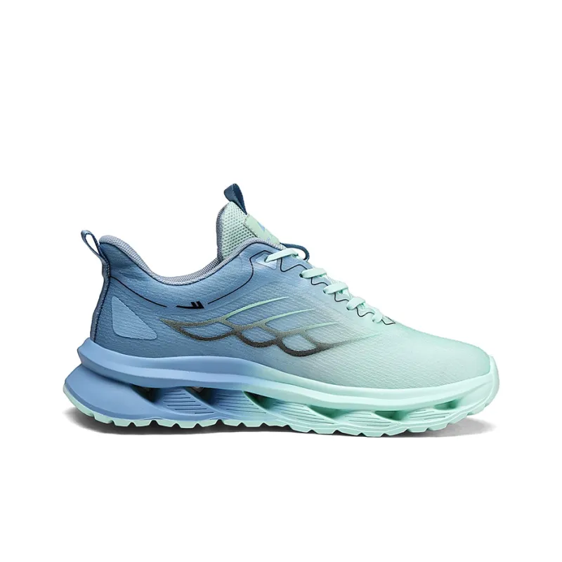 WARRIOR Running Shoes Men Low Top Teal/White Green/Yellow Orange-1