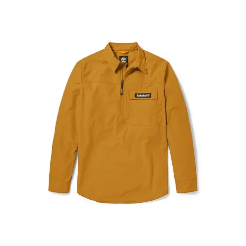 Timberland Men Casual Half Zip Shirt Wheat