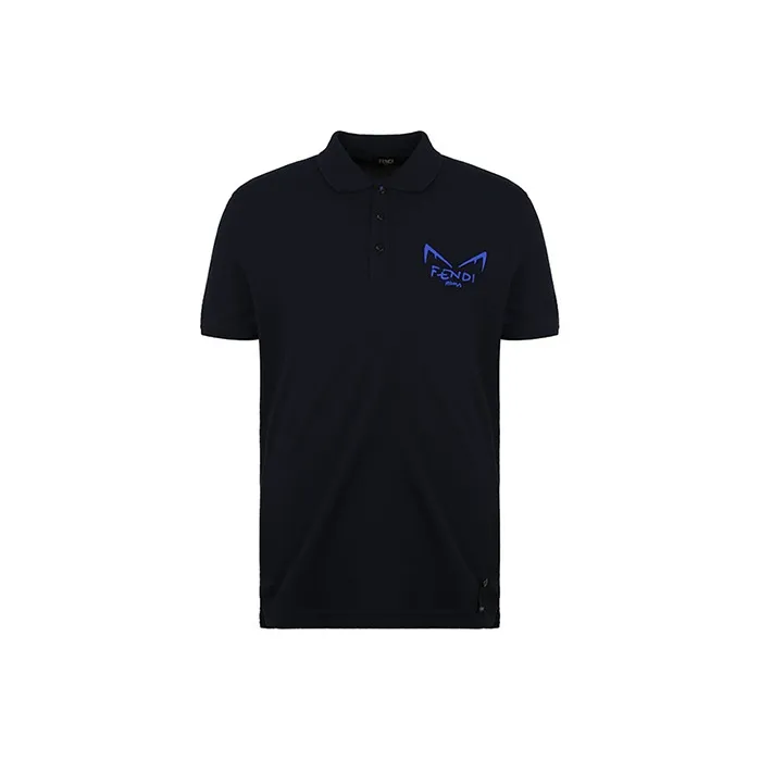 FENDI Polo Shirt Men's Navy Blue-0