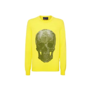PHILIPP PLEIN Skull Logo Knitted Sweater