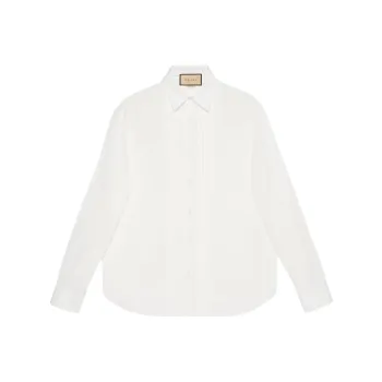 GUCCI Cotton Poplin Evening Shirt Men's White