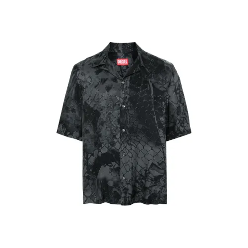 DIESEL S Bristol Abstract Printed Bowling Shirt