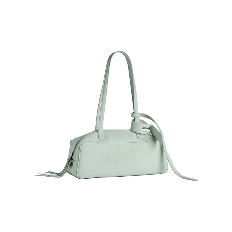 Balenciaga Cow Leather Bowling Bag, Handbag, Shoulder Bag Small Size Women's Mineral Green-2
