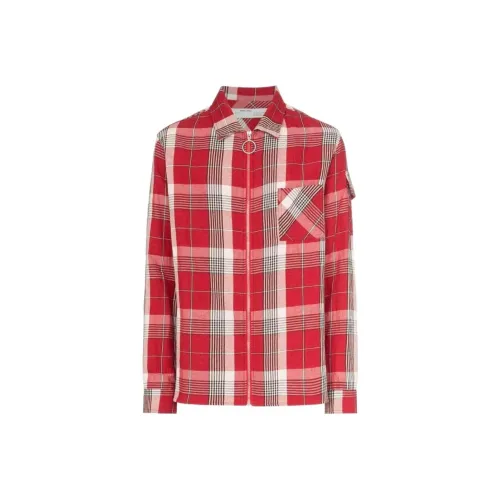 OFF WHITE Checkered Zip Up Skulls Flannel Shirt