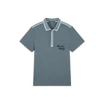 DAVID NAMAN Laputa Collection Polo Shirts Men Gray Blue