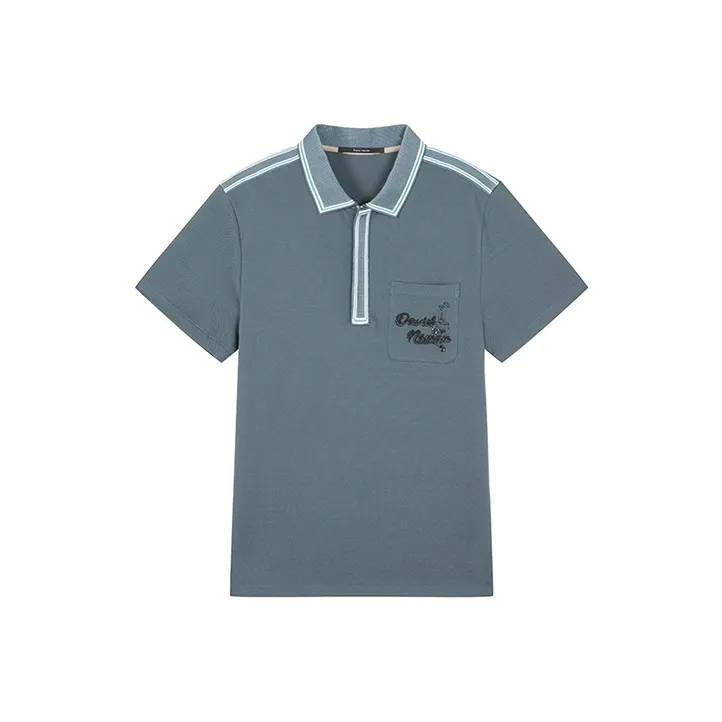 DAVID NAMAN Laputa Collection Polo Shirts Men Gray Blue-0