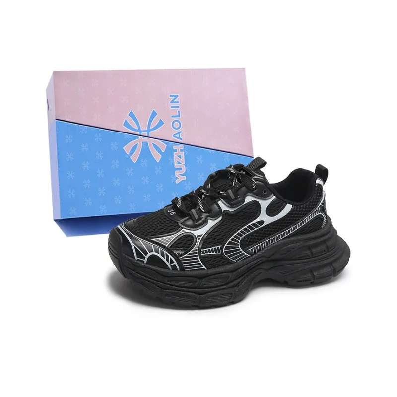 YUZHAOLIN Anti-Slip And Wear-Resistant Height Increasing Low-Top Chunky Sneakers Women's-12