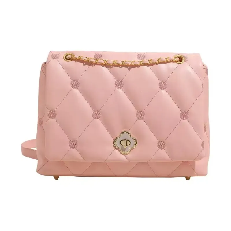 TTaG．baG PU Shoulder Bag Regular Women's Black/Coffee/Pink/White-4