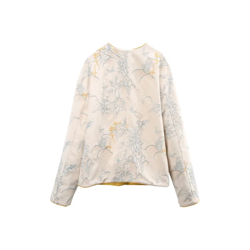 A Paradise For Awakening Cropped Coat Women's Yellow-1