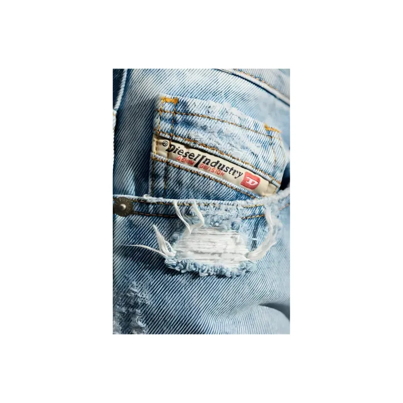 DIESEL 1989 D Mine Distressed Straight Leg Jeans-4