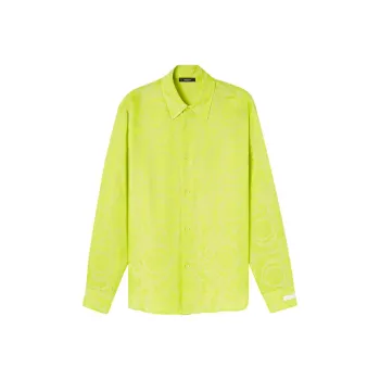 VERSACE SS24 Shirt Men's Ochre Yellow