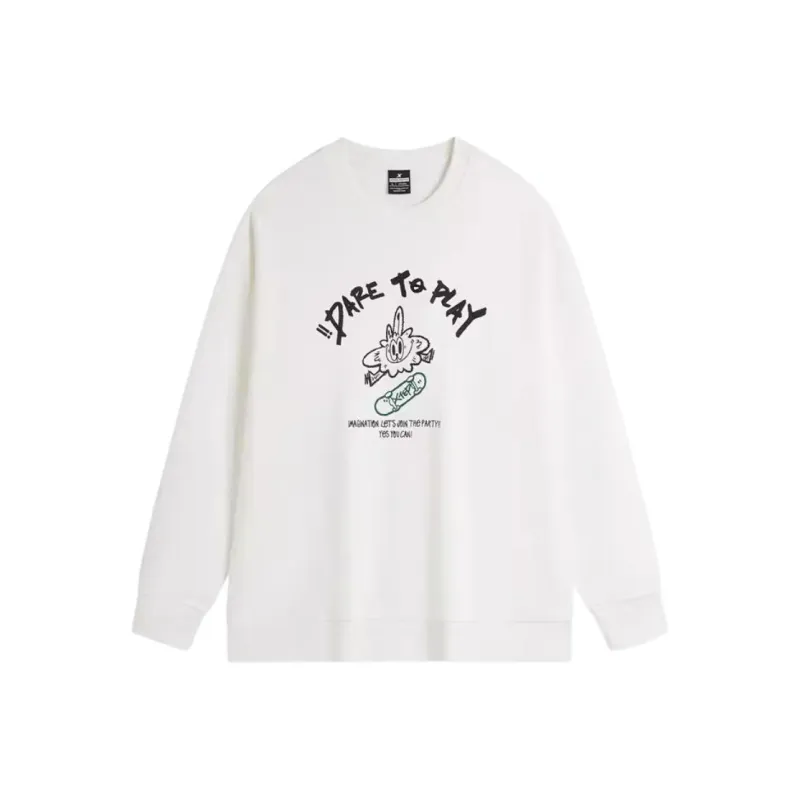 XTEP Sweatshirt Unisex Antique White-0