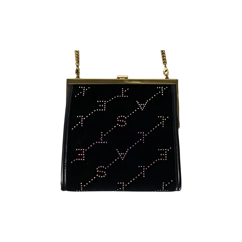 Stella McCartney Cotton Crossbody Bag, Shoulder Bag Mini Women's Black-1