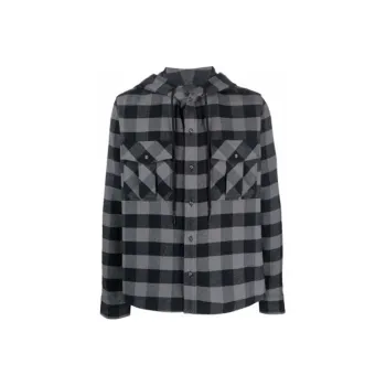 OFF WHITE Arrows Check Hoodie Shirt