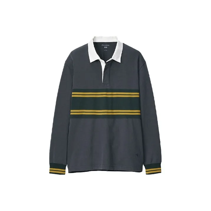 Jw Anderson X UNIQLO Jw Anderson Co Branded Series Polo Shirts Men Asphalt Gray-0