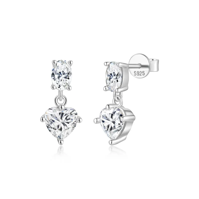MITHAOL KUSC 925 Sterling Silver, Moissanite Gold Plated 18K Gold Stud Earrings Women's-0