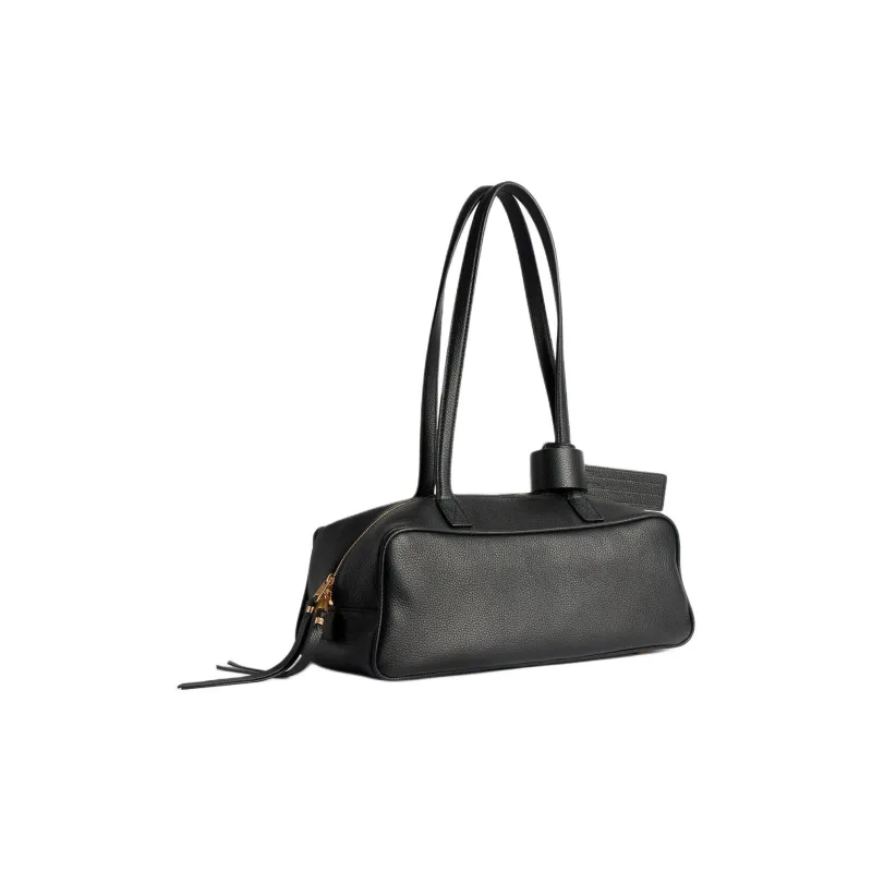 Balenciaga Calfskin Bowling Bag, Handbag, Shoulder Bag Small Size Women's Black-2