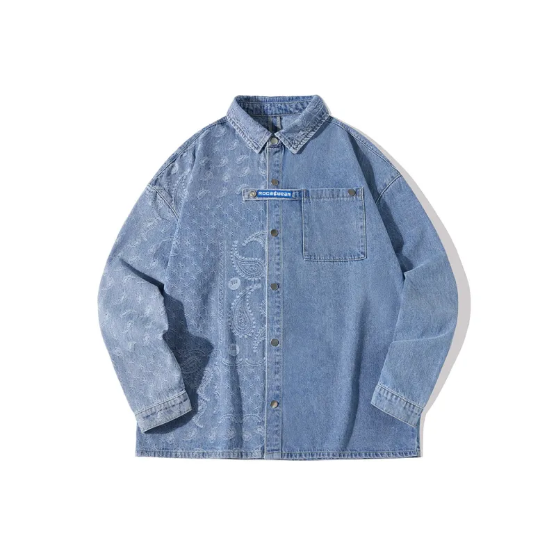 ROCAWEAR Shirts Unisex Vintage Denim Blue-0