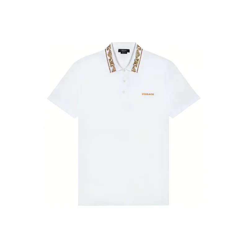 VERSACE Polo Shirts Men White-0