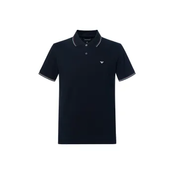 EMPORIO ARMANI Logo Detailed Short Sleeved Polo Shirt