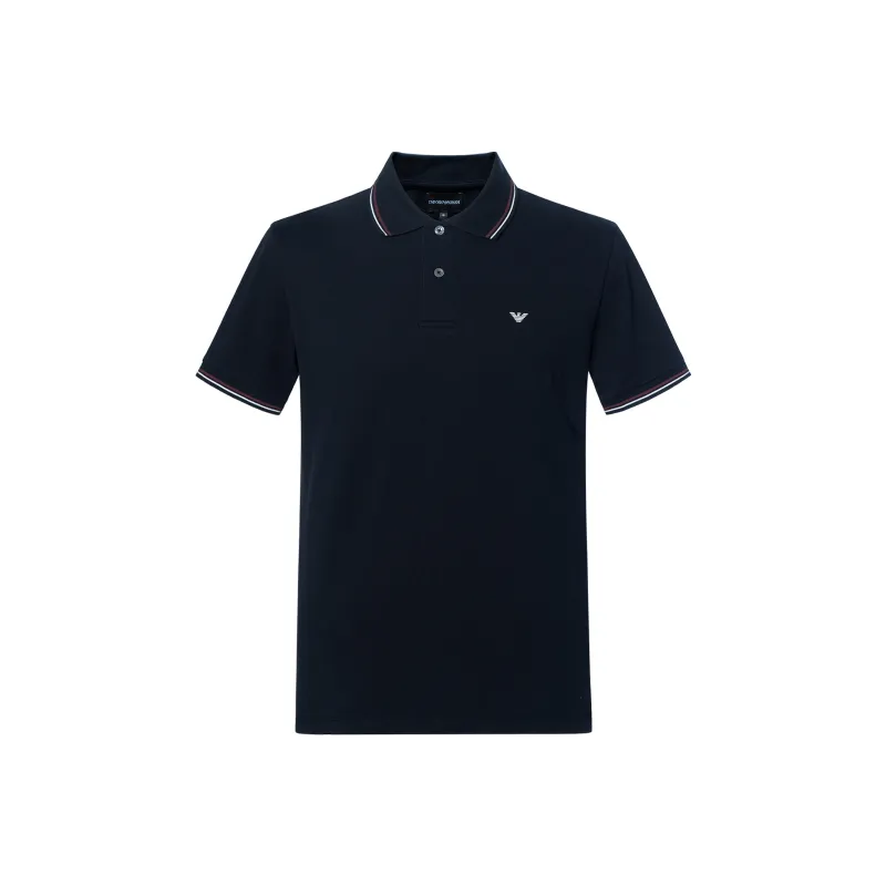 EMPORIO ARMANI Logo Detailed Short Sleeved Polo Shirt-0
