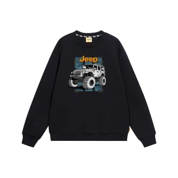 Jeep Pullover Long Sleeved Crew Neck Sweatshirt Unisex