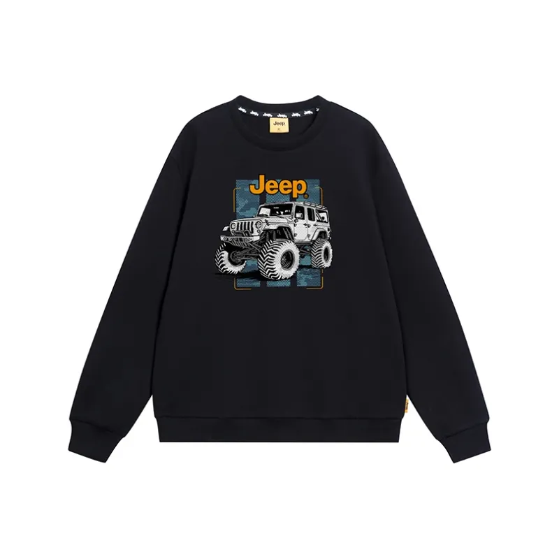 Jeep Pullover Long Sleeved Crew Neck Sweatshirt Unisex-24