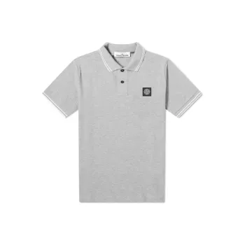 STONE ISLAND Compass Patch Short Sleeved Polo Shirt