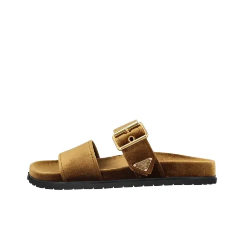 PRADA Slide Slippers Women's Brown