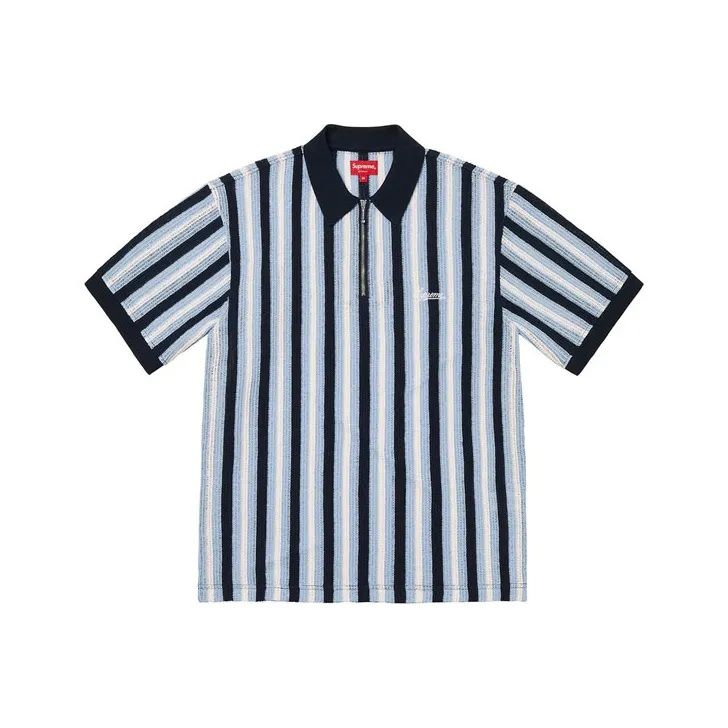 Supreme Open Knit Stripe Zip Polo-4