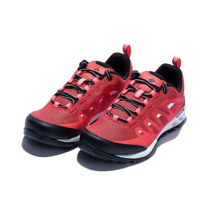 Columbia Vapor Vent Anti Slip Wear Resistant Low Top Hiking Shoes Women's Red Black-3