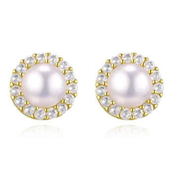 YDE S925 Sterling Silver Stud Anti Allergy Ear Piercing Care Stud Earrings Women's