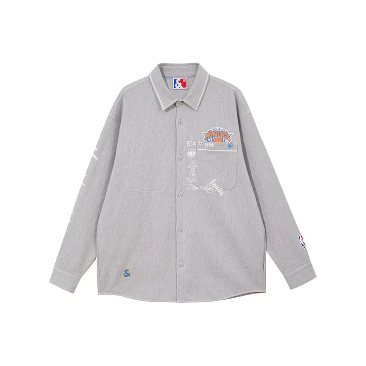 JACK JONES· x NBA JACK&JONESxNBA Shirt Unisex Light Heather Gray-0
